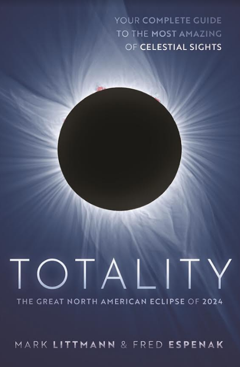 Book cover showing a totally eclipsed sun with streamers and the word Totality below.